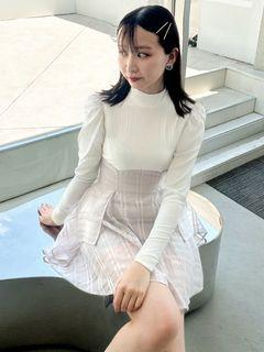 バックリボンパワショルミニコルセットワンピース