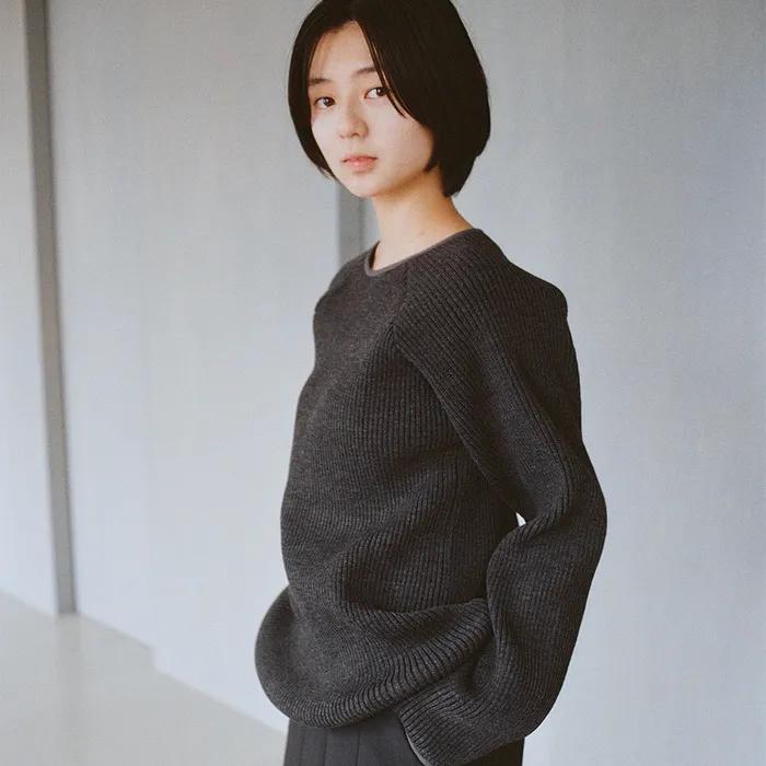 WOOL MIDI SWEATER DARK MOON