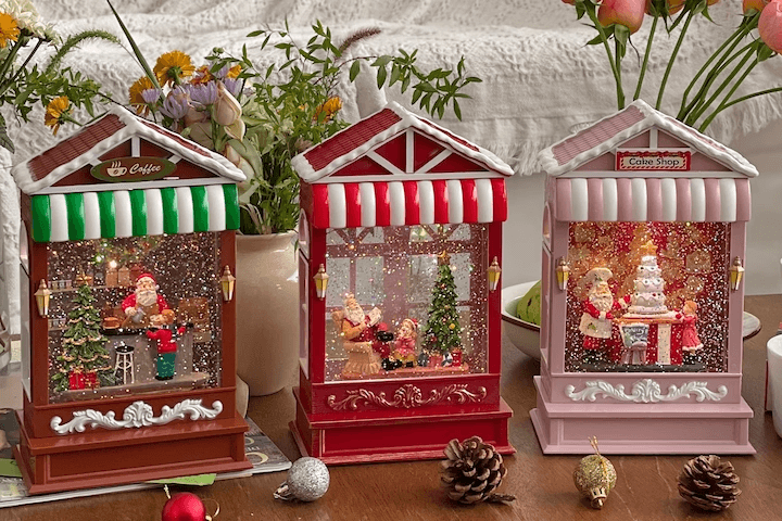 크리스마스 3색 커피 산타 스윗홈 오르골 워터볼 무드등 3type (캐롤 OST 8곡)