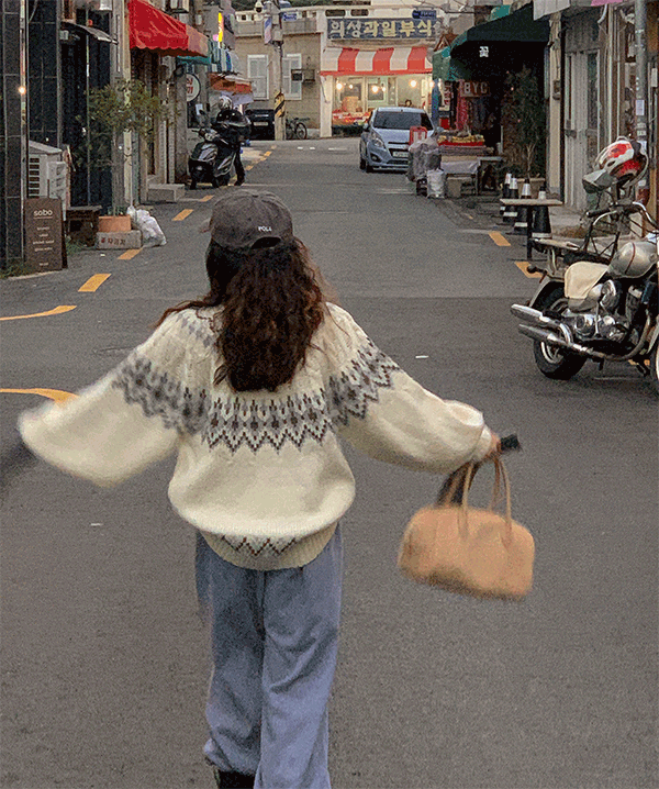 앤마리 노르딕 니트 (ivory)