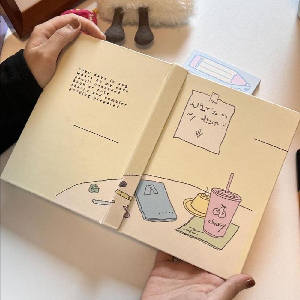 갓수 on my desk 하드커버 다이어리 양장 노트 수첩