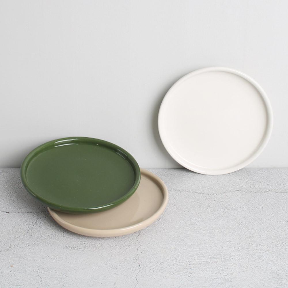 실키 도자기 원형접시