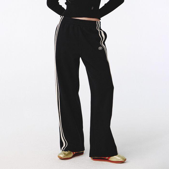 Double Line Track Pants Black