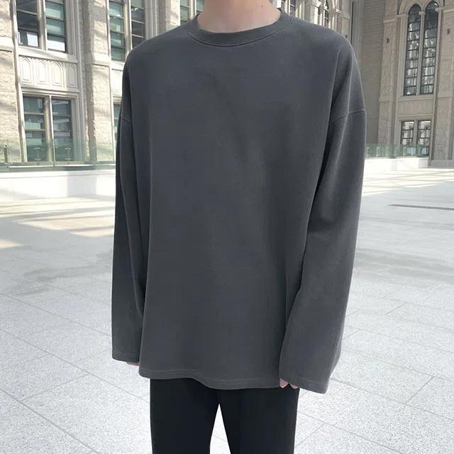 [당일출고] [자체제작] 피그먼트 오버핏 긴팔티