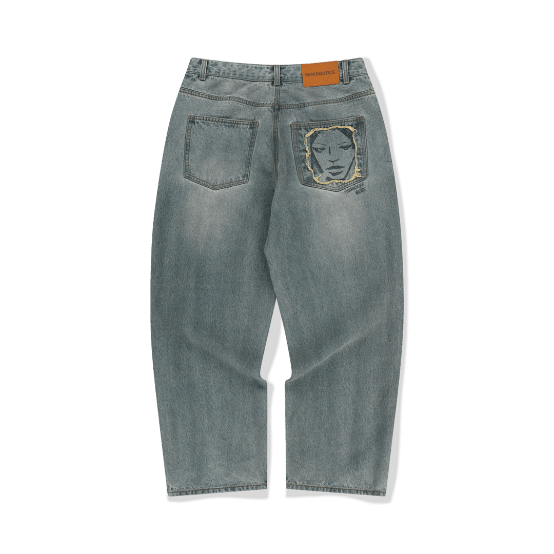 FACE DENIM PANTS