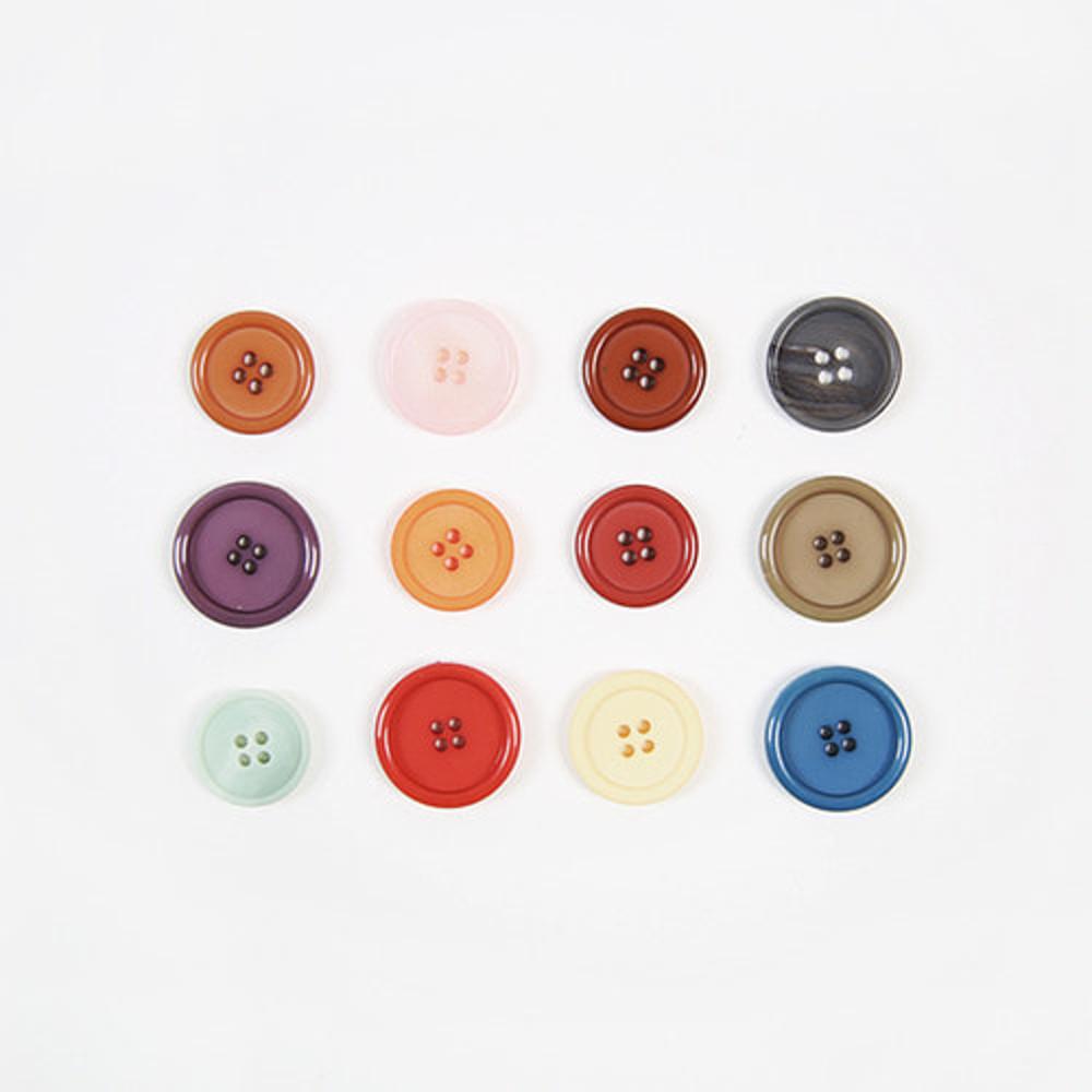 [단추모음전] 플라스틱 단추 120종 D4탄 2구 4구 마블 납작 도톰 파스텔 가디건단추