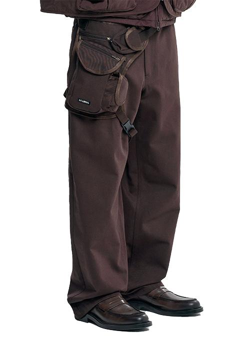 Leg Bag Pants [BROWN]
