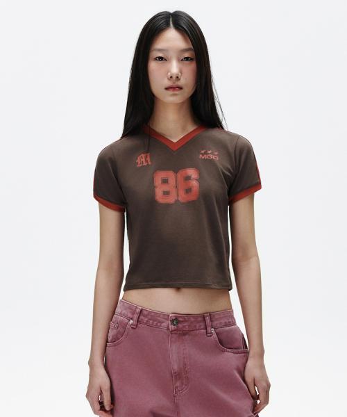 FOOTBALL RINGER TEE BROWN(MG2FMFT587A)