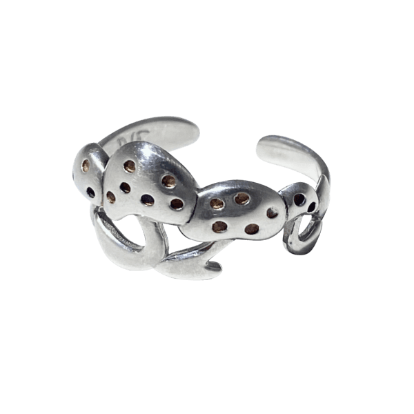 MUSHROOM RING (BLACK DOT)-silver925