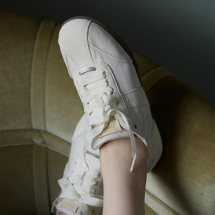 [ONLY 29] SCRUNCH FLAT SNEAKERS - BEIGE