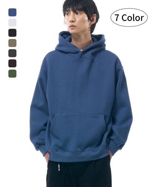[7COLOR] PLAIN SNAP HOODIE