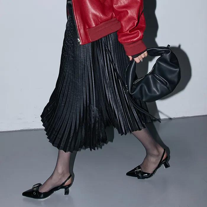 LUVIN BAG SMALL COW LEATHER BLACK 러빈백 스몰 소가죽 블랙