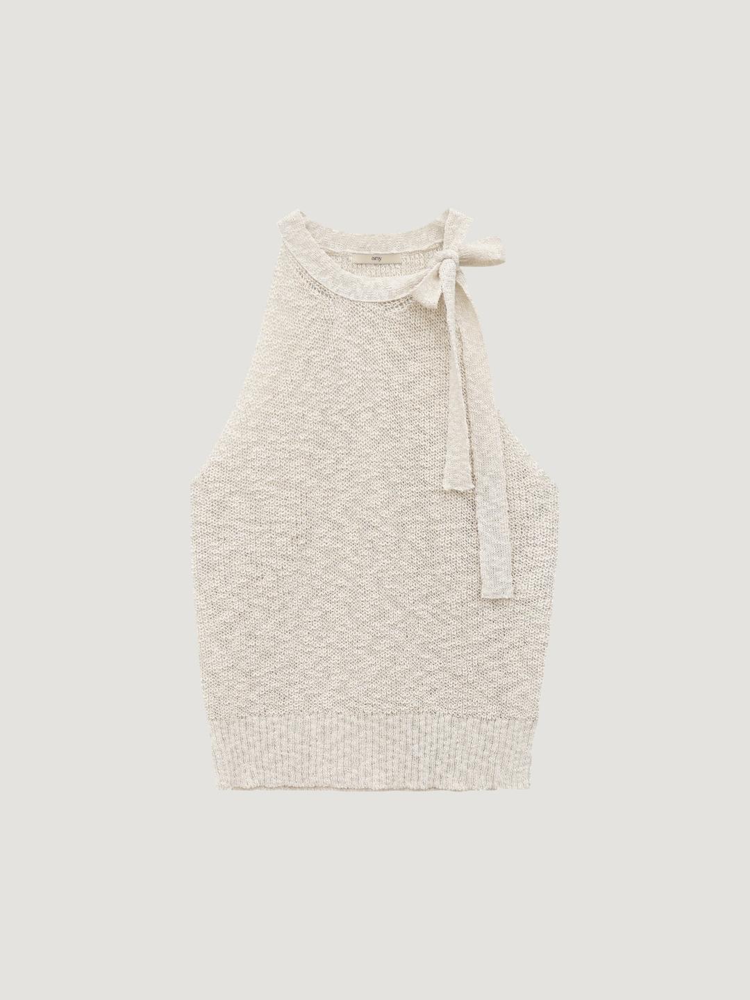 Scarf Halterneck Knit Top