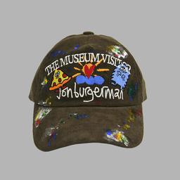 [6차 입고] HAND PAINTED PIZZA & POCH CORDUROY BALL CAP (BROWN)