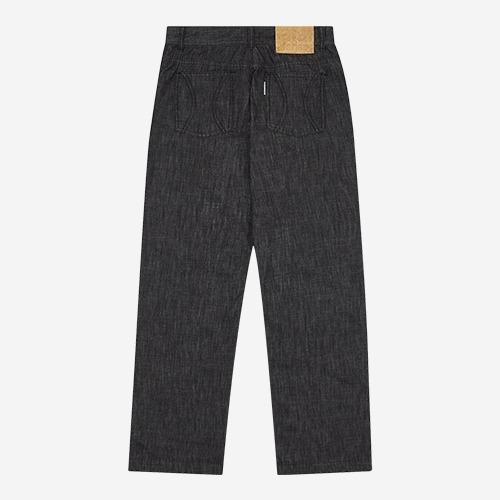 1/2 ROUX BASE UNIFORM LIGHT DENIM PANTS (BLACK)