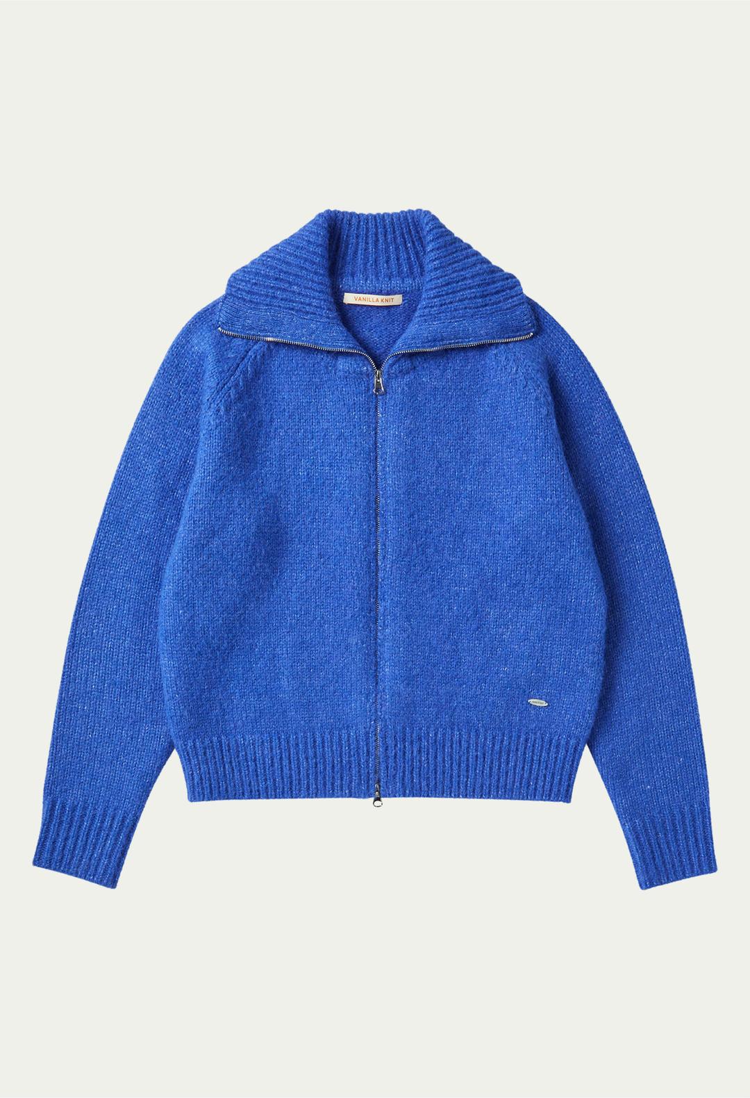 Cozy two way zip-up cardigan