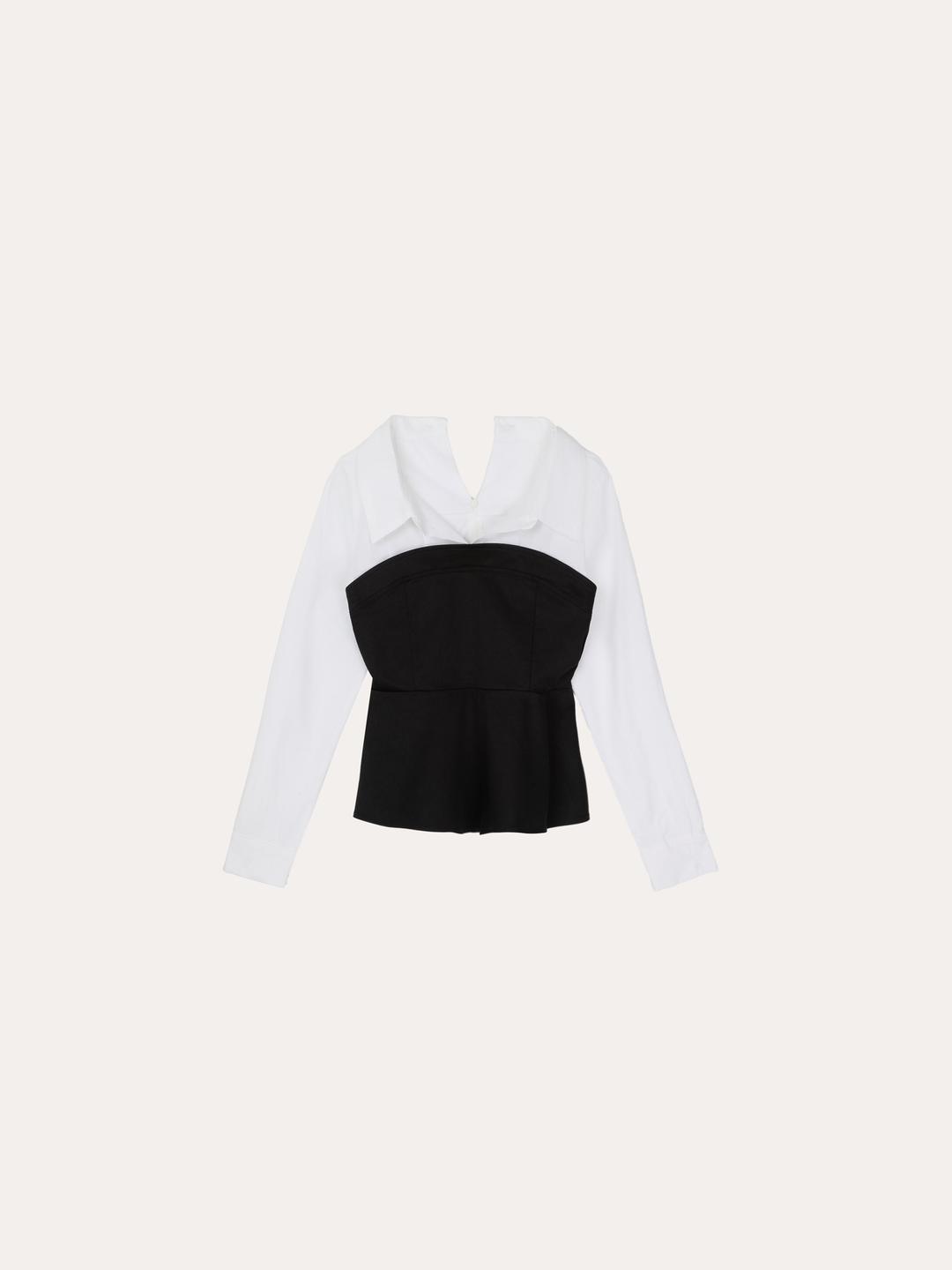 코나 레이어드 블라우스[BLACK]*09.19 예약 발송