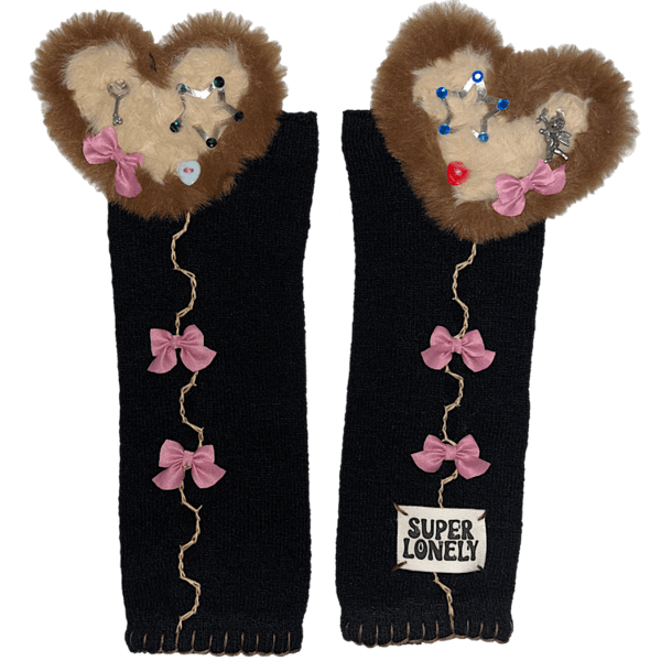 Heart fur warmer - brown