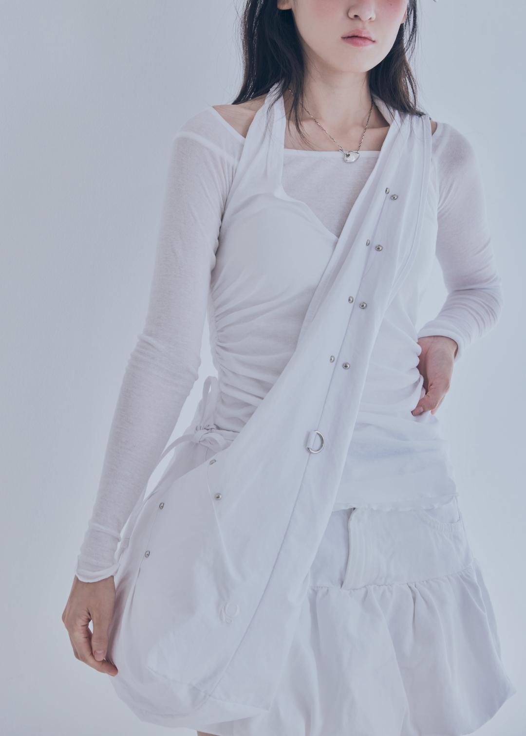 rivet cross bag (white)