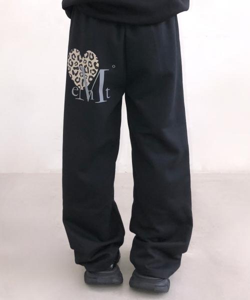 시에라 호피 하트 스웻 팬츠 남녀공용 (2컬러)