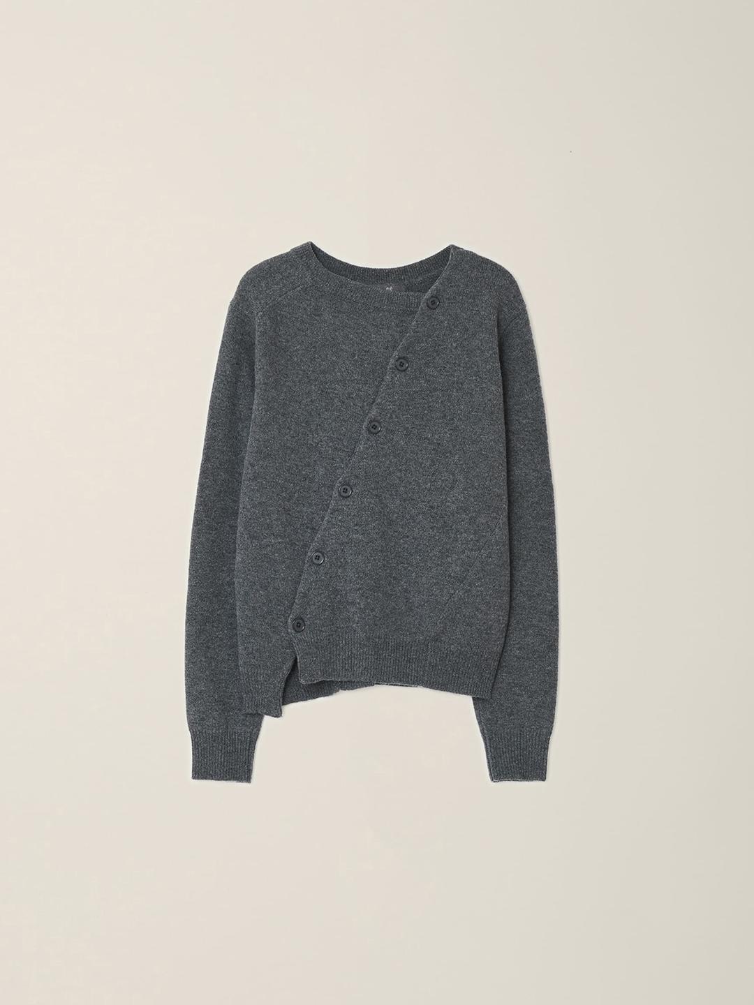 2 WAY CARDIGAN  GREY