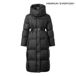 [미니멈 에브리데이]후드넥 벨티드 퀼팅 롱 패딩 점퍼 (EB4JJ010D)