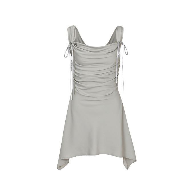 DEW COWL DRESS grey