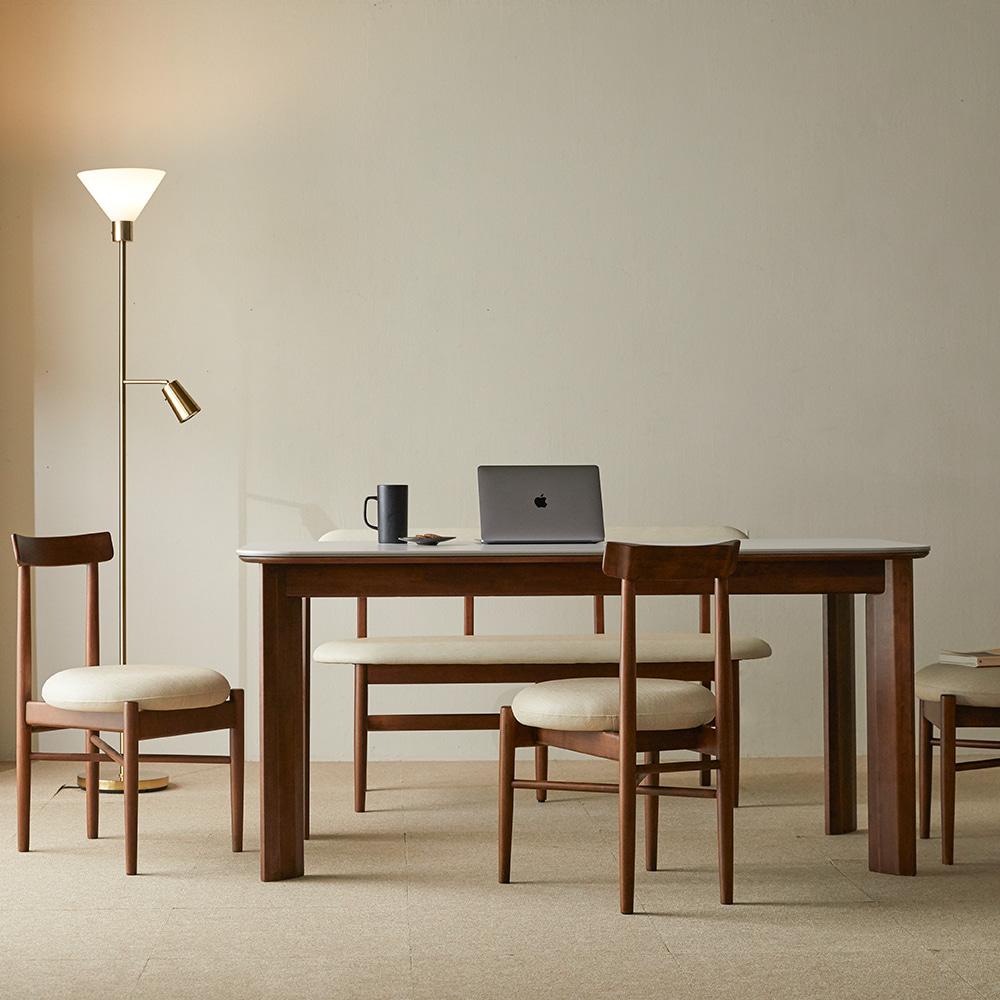 (리퍼브특가)라움에스알 6인용 볼륨 양면세라믹 식탁 테이블 1800/2000