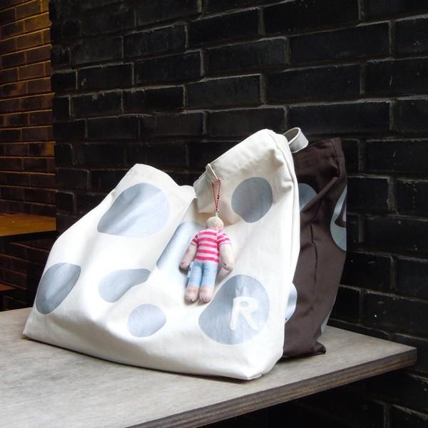 Polka Dot Big Bag - Natural