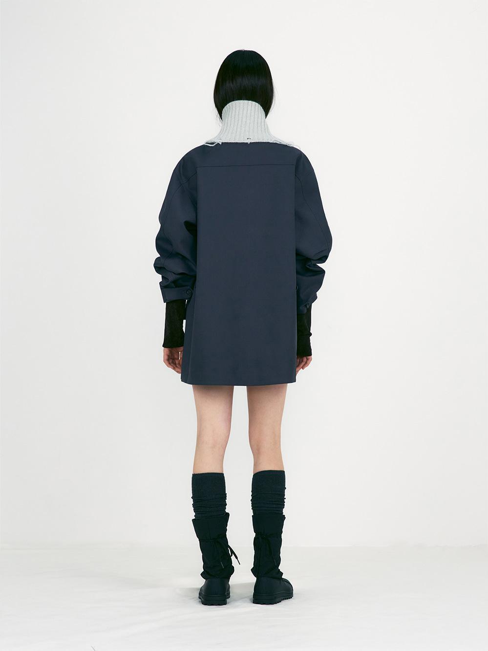 COTTON SAFARI JACKET_GREYISH BLUE