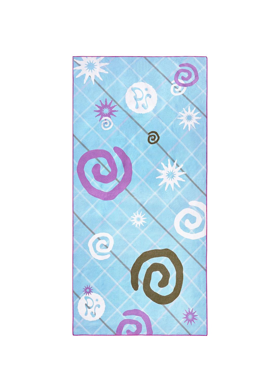 Vintage Symbol Beach Towel_Sky Blue