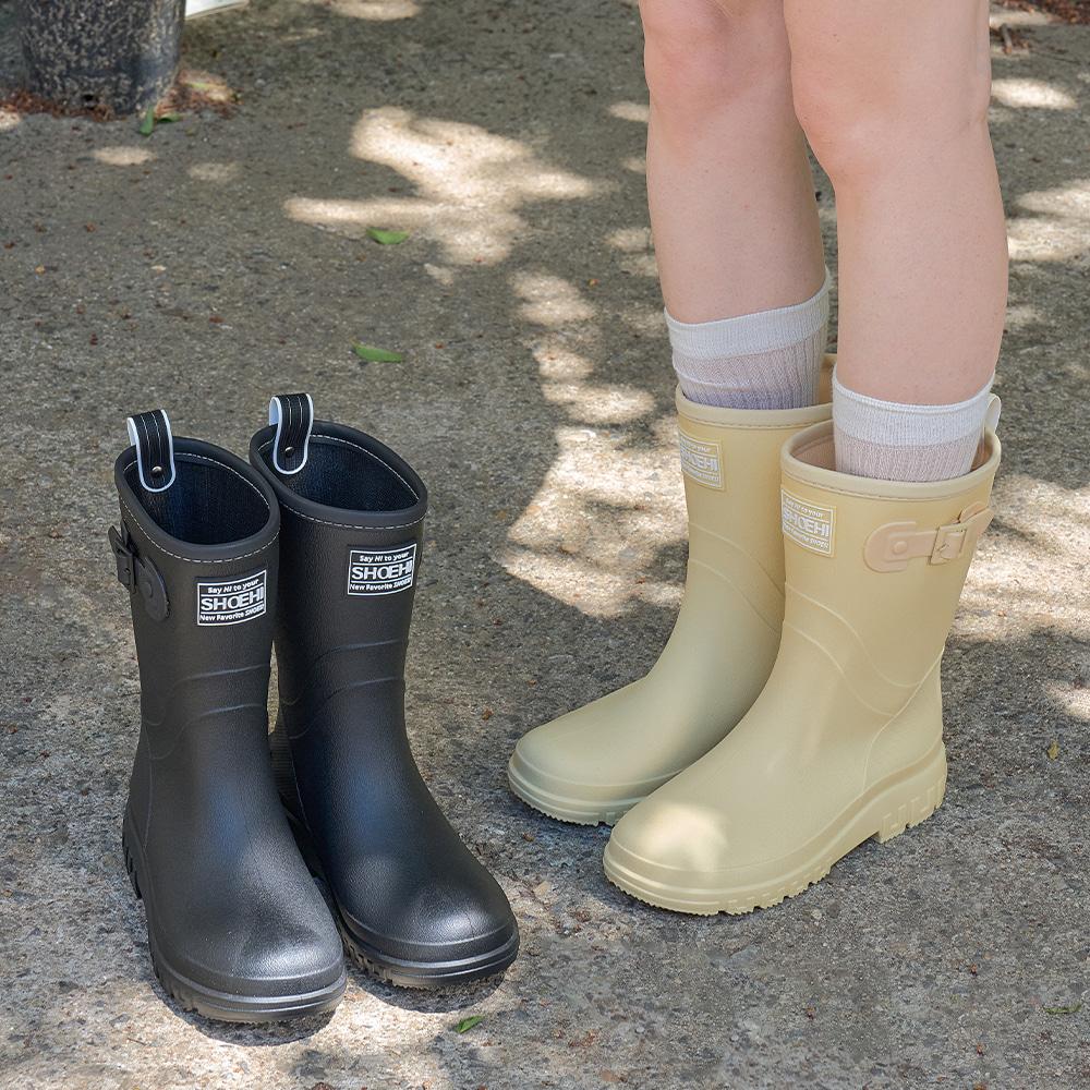 Rosalie Belted Middle Rainboots (2Colors)_R0011