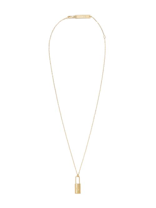 LOCK INITIAL NECKLACE (GOLD)
