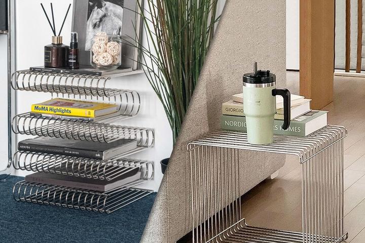 스테인레스 철제 선반 큐브형 모듈 와이어 매거진랙 스탠드 잡지꽂이 모음전