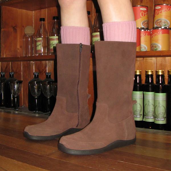 Suede Keen 0005-1. Rubber Sole Mid-Leg Boots