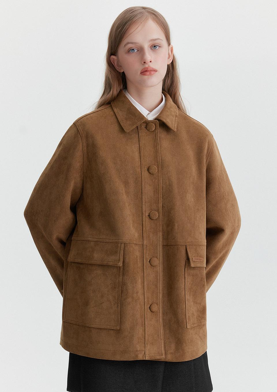 [3/24 순차배송] 스웨이드 하프 자켓(MAGAJK07MBR)