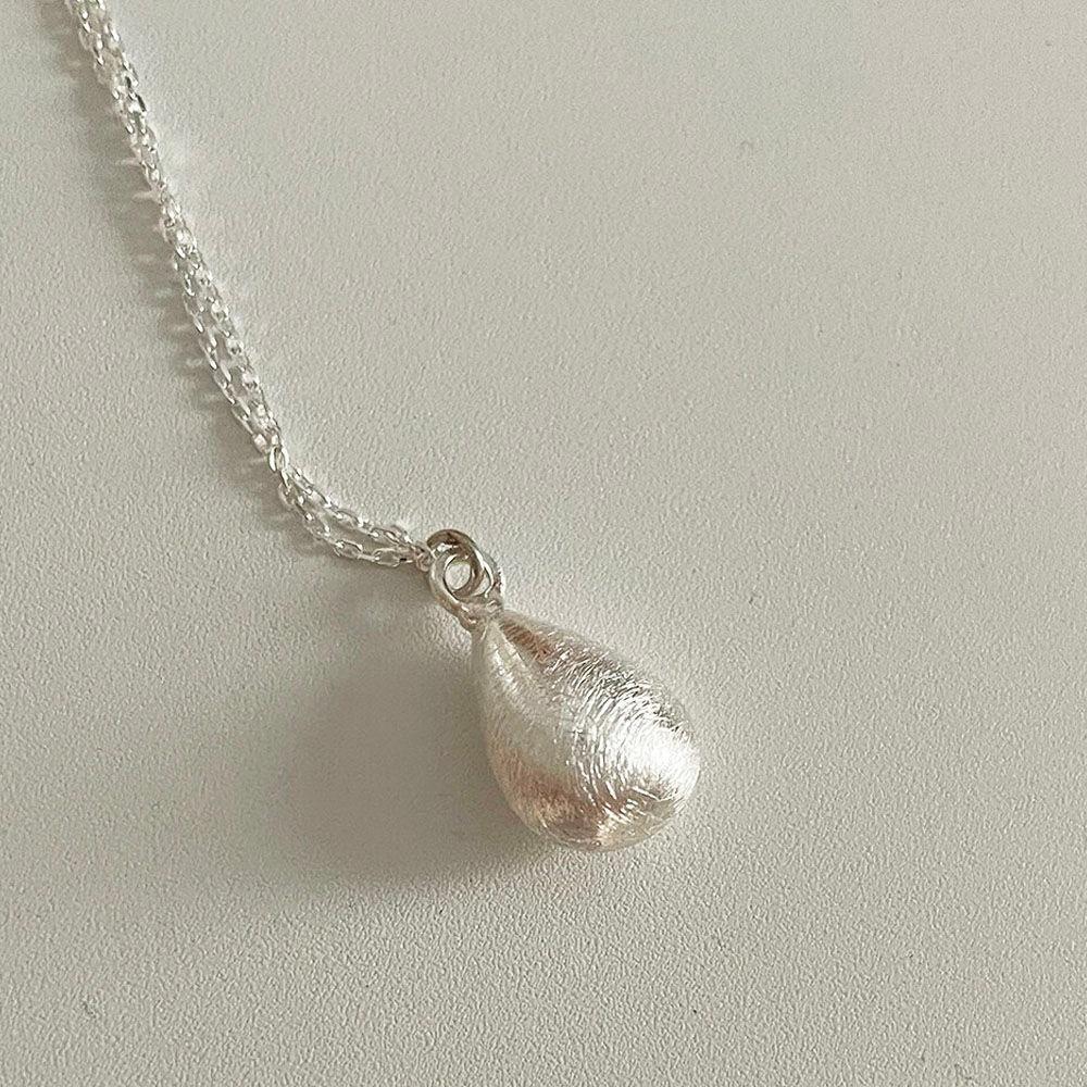 oar Silver925 Raindrop Long Necklace