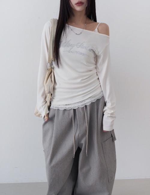 로웨어 day loose neck tee
