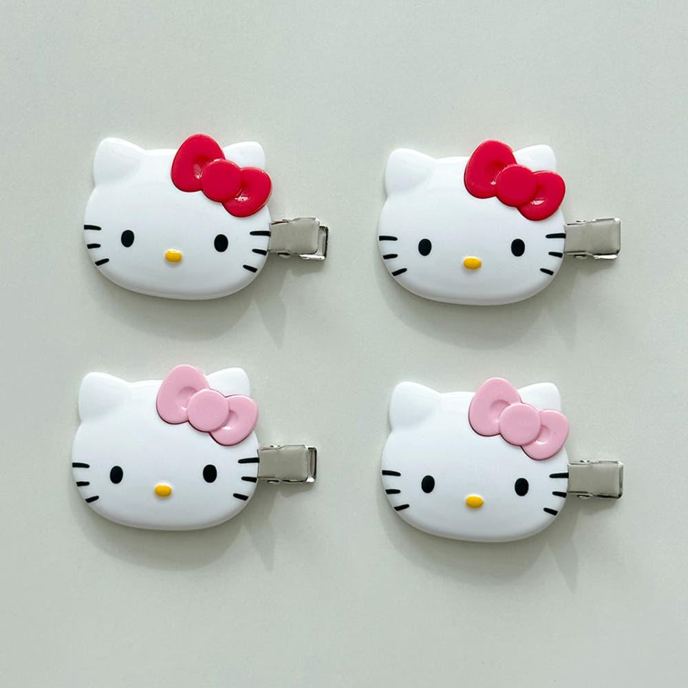 산리오 머리핀 헤어핀 헬로키티 2P 세트 앞머리 집게핀 메이크업핀