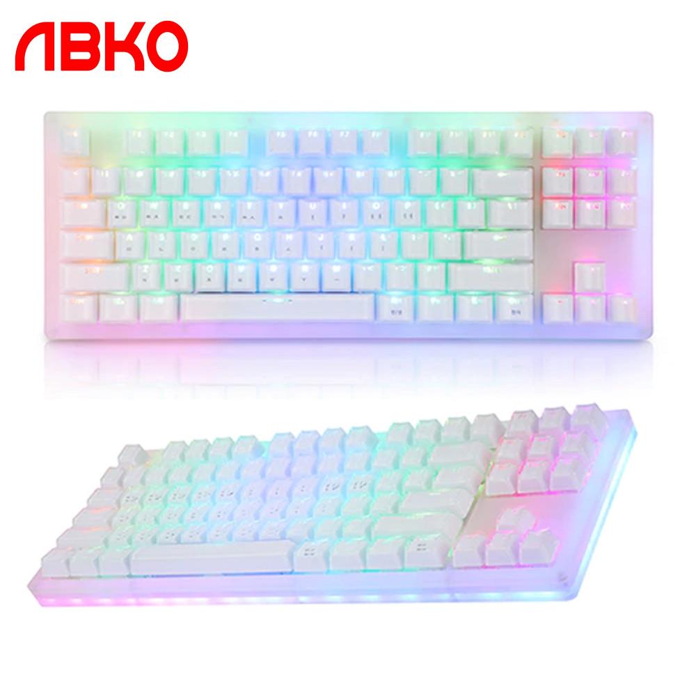 앱코 해커 ADK05 카일박스축 아이스큐브 키캡 아크릴 백축 RGB 텐키리스 게이밍 키보드