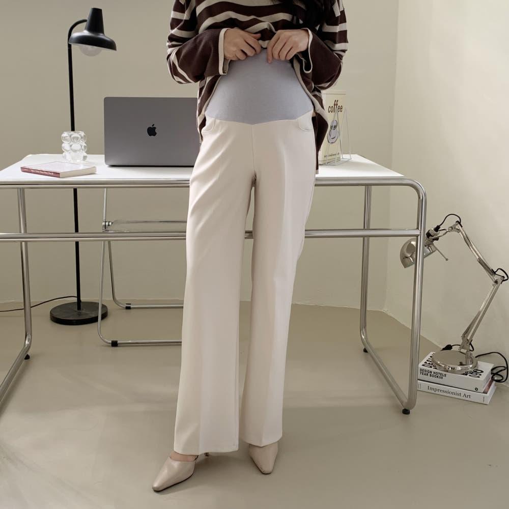 셀런 임산부바지 사계절 와이드슬랙스 팬츠 임부복 빅사이즈 임부바지 복대 만삭