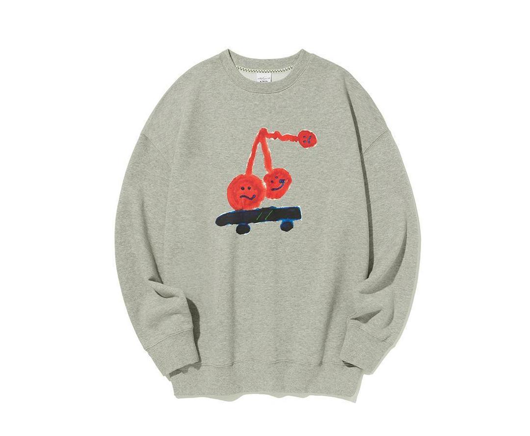 키르시 X 미사키 카와이 스웨트셔츠 [멜란지 그레이]
