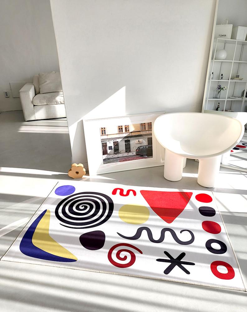 블랑쉬 로맨틱 아트 소프트 러그 100x160