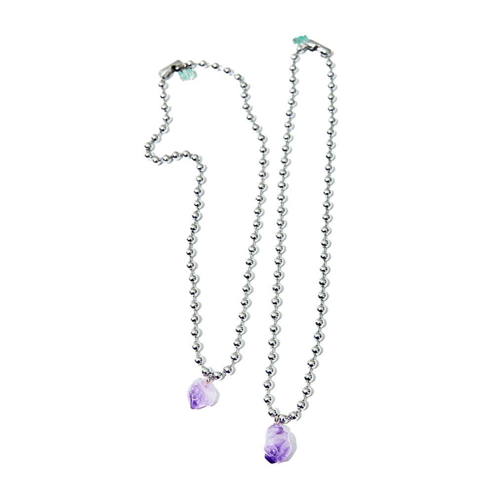 [블랙핑크 제니, 박재범, 세븐틴 디에잇 원우 착용] NATURAL AMETHYST NECKLACE #26