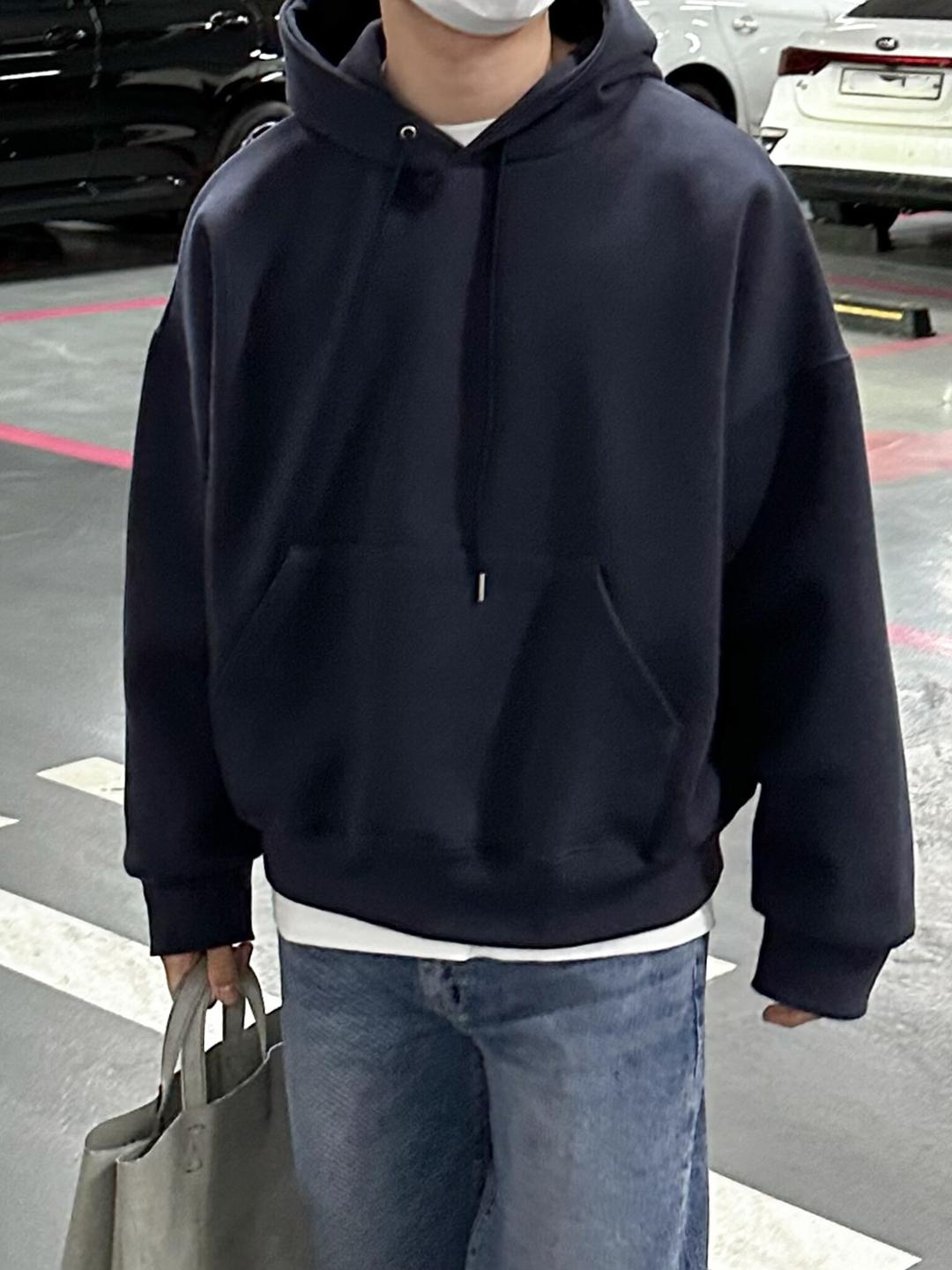 solid over-fit hoody (4color)