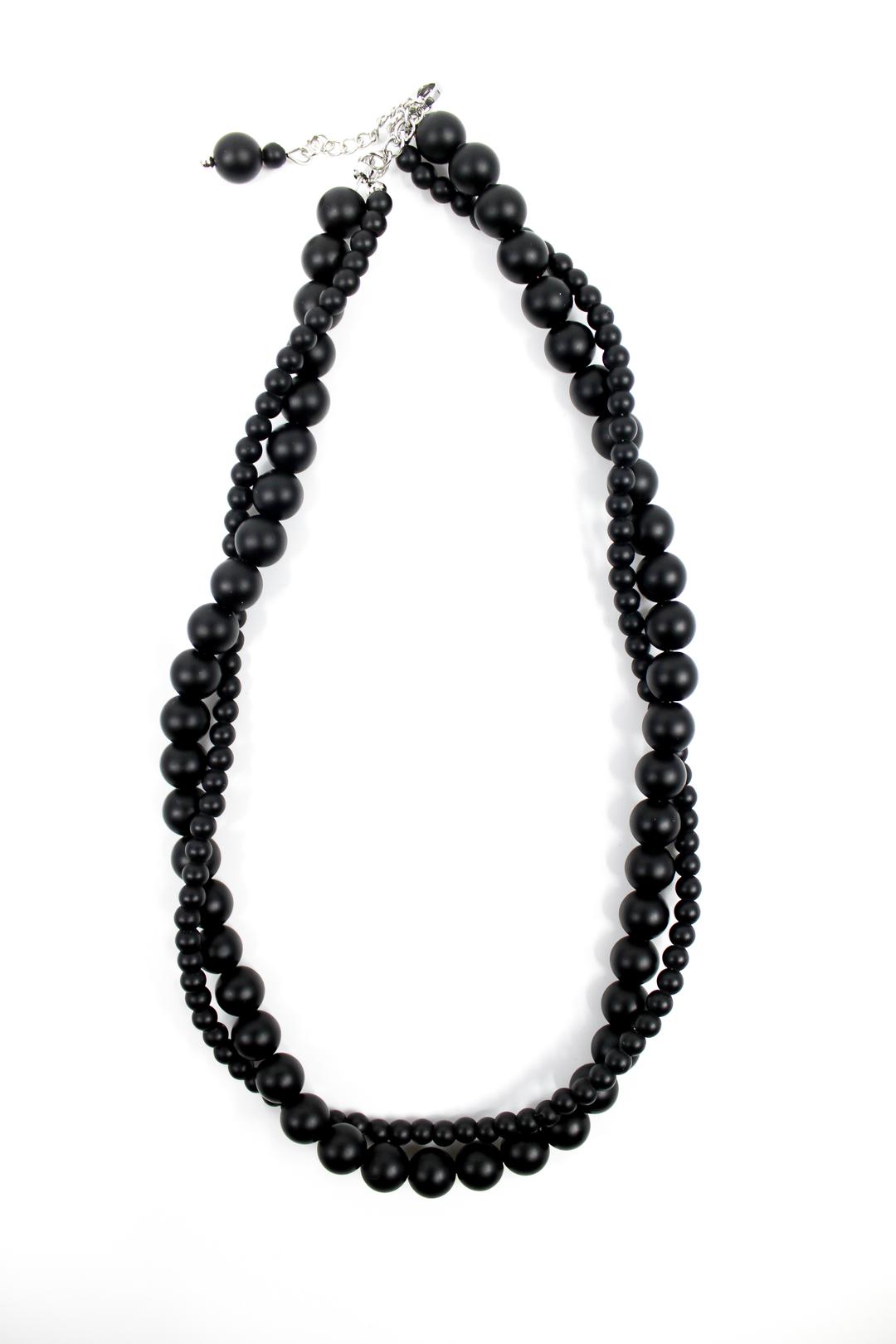柳綠花紅 흑설 necklace