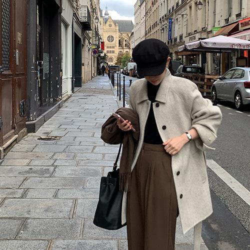 디어먼트 [블프특가] ❄️[5천장돌파][하프코트/하객룩][MNLB] 메르시 알파카 히든 핸드메이드 하프 코트