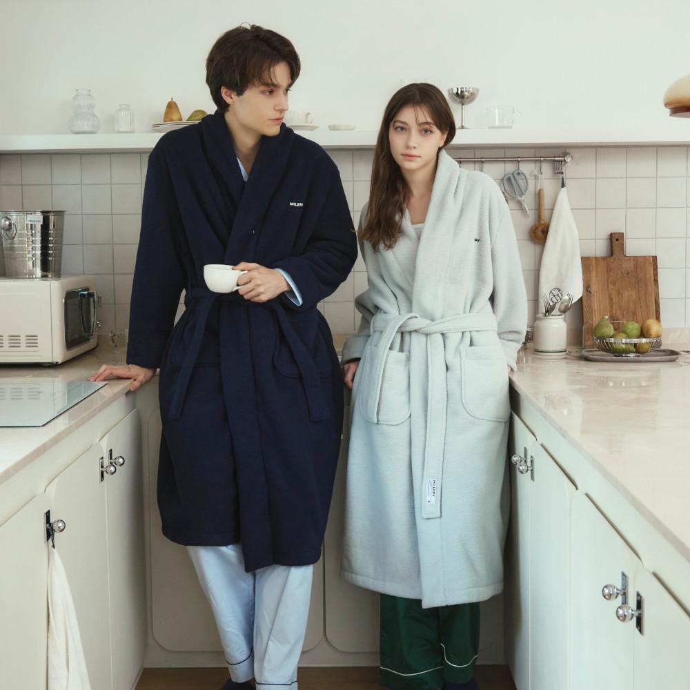 마일피 플리스 가운 국내생산 겨울 로브 고급 커플 신혼 선물