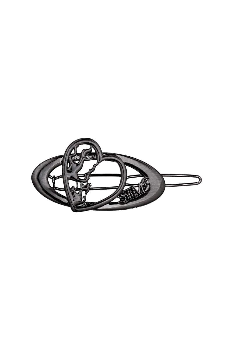 NO.484 [BLACK]  HEART EARTH STM HAIR PIN