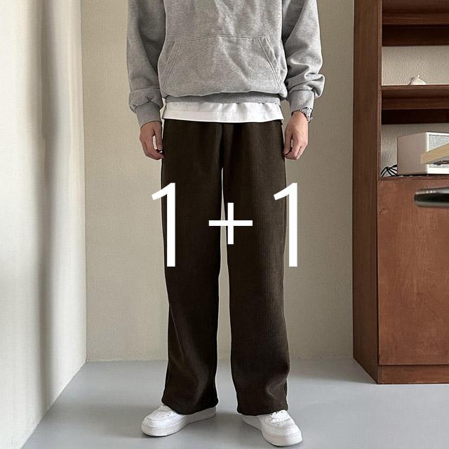 [1+1] 비트미 골덴 기모 와이드 양털 팬츠